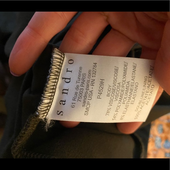 Sandro Ankle Zip Olive Green Leggings - Picture 7 of 8